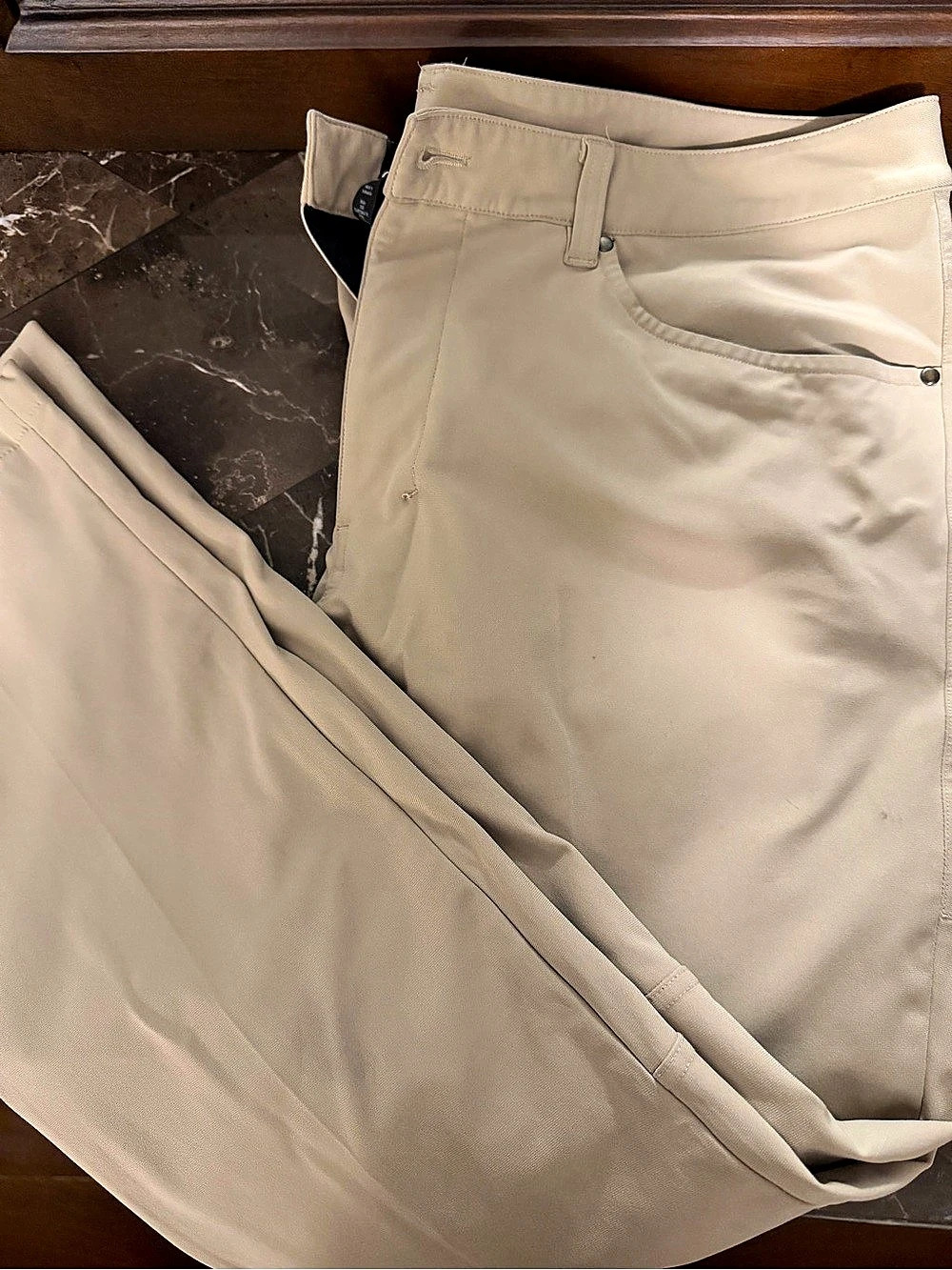 lululemon ABC Slim-Fit Trouser Warpstreme Beige Trousers Size 36